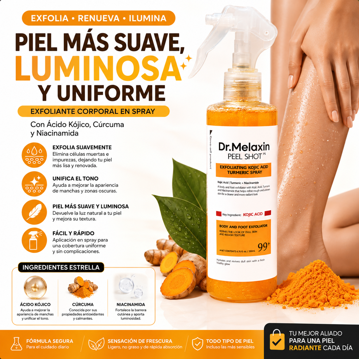 EXFOLIANTE DR MELAXIN - PIEL ILUMINADA Y RENOVADA