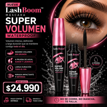 2x1 LashBoom™ Máscara Super Volumen Waterproof